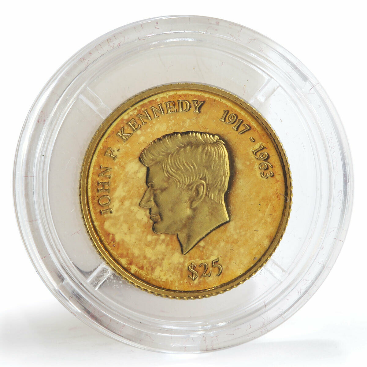 Liberia 25 dollars John F. Kennedy 1917-1963 gold coin 2000