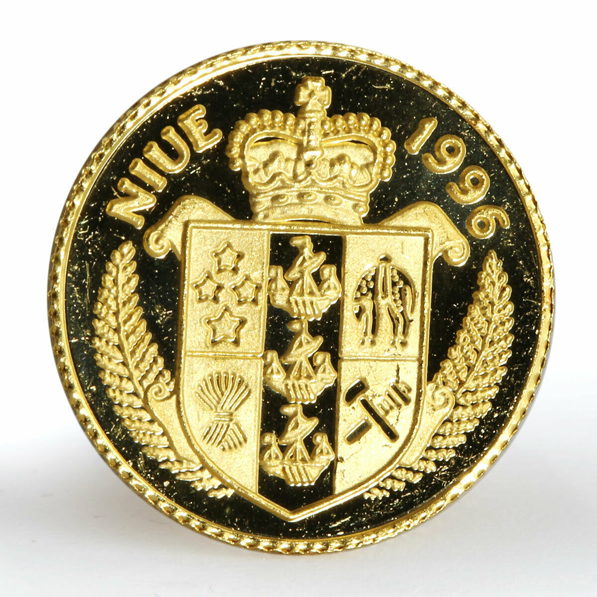 Niue 25 dollars Wernher von Braun proof gold coin 1996