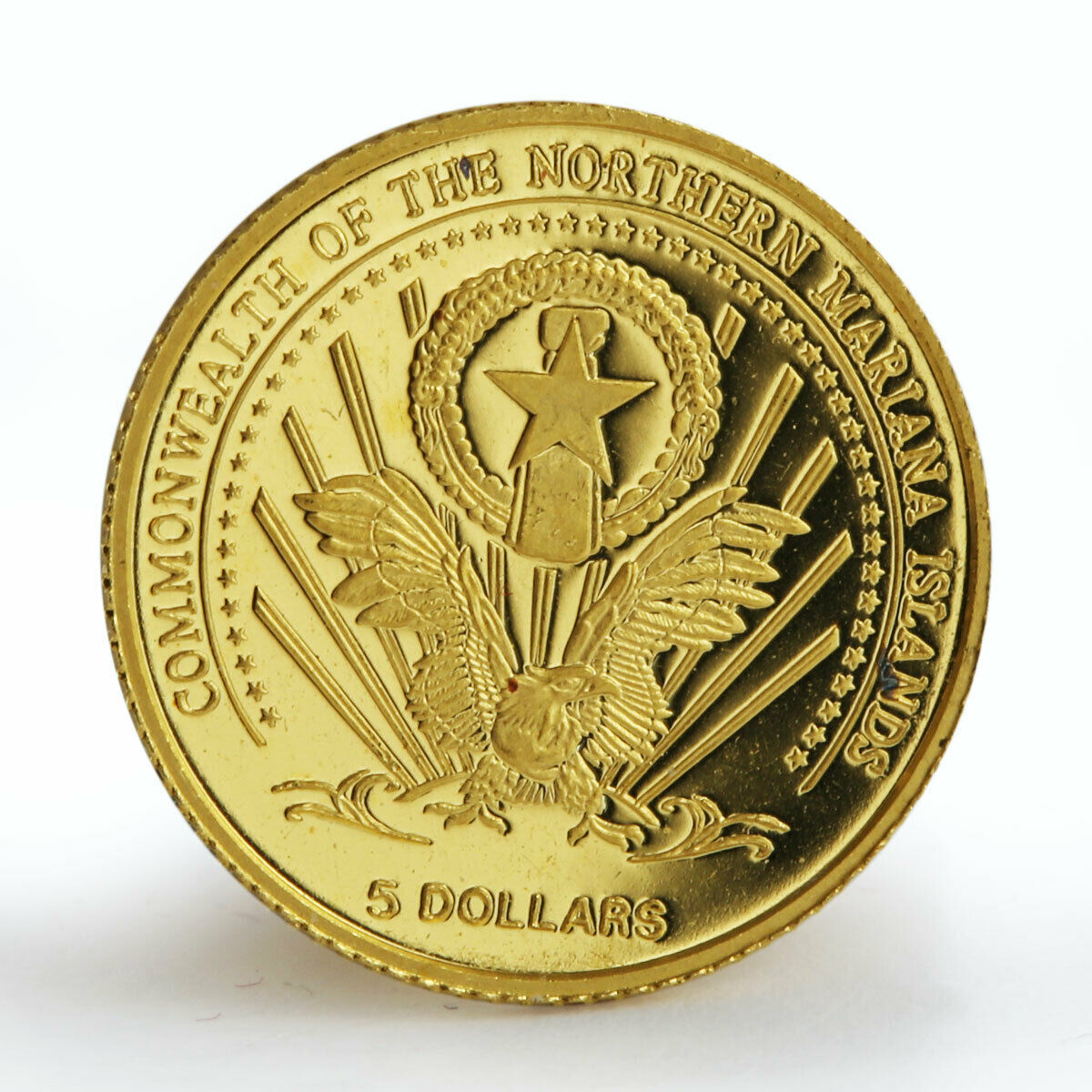 Northern Mariana Islands 5 dollars Albert Koenig Von Sachsen gold coin 2005