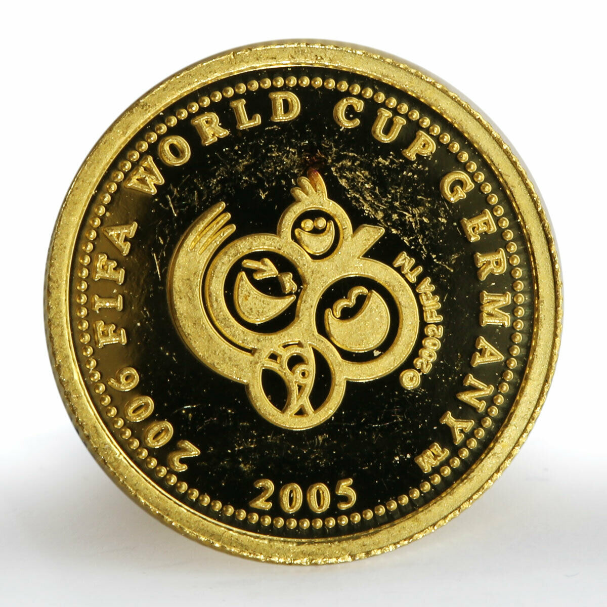 Samoa 10 dollars FIFA World Cup Germany 2006 proof gold coin 2005