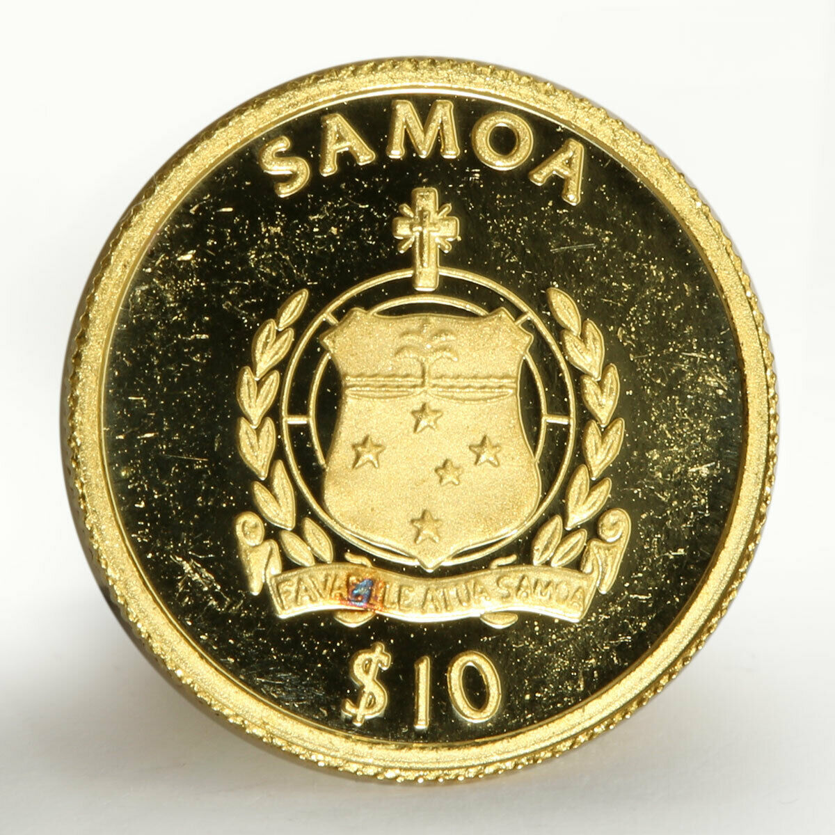 Samoa 10 dollars FIFA World Cup Germany 2006 proof gold coin 2005