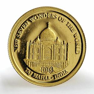 Solomon Islands 10 dollars Taj Mahal - India proof gold coin 2007
