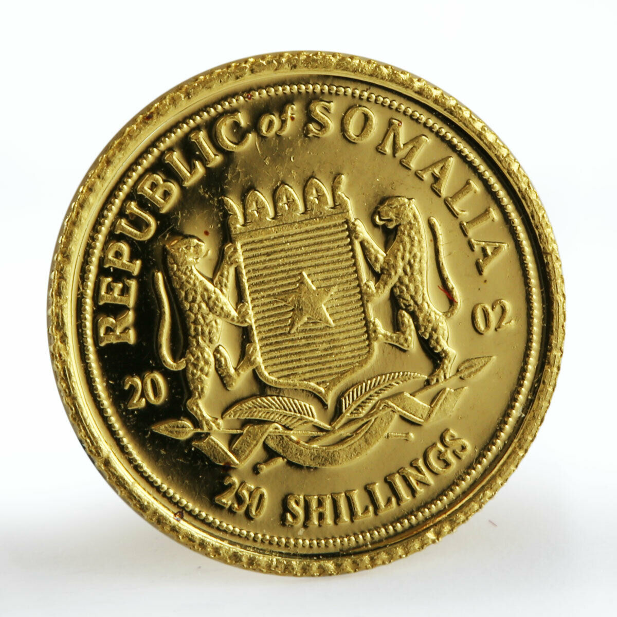 Somalia 250 shillings Heinz Ruhmann proof gold coin 2002