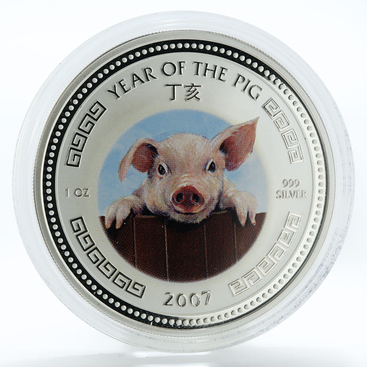 Cambodia 3000 riels Lunar Year Series - Year of the Pig proof silver coin 2007