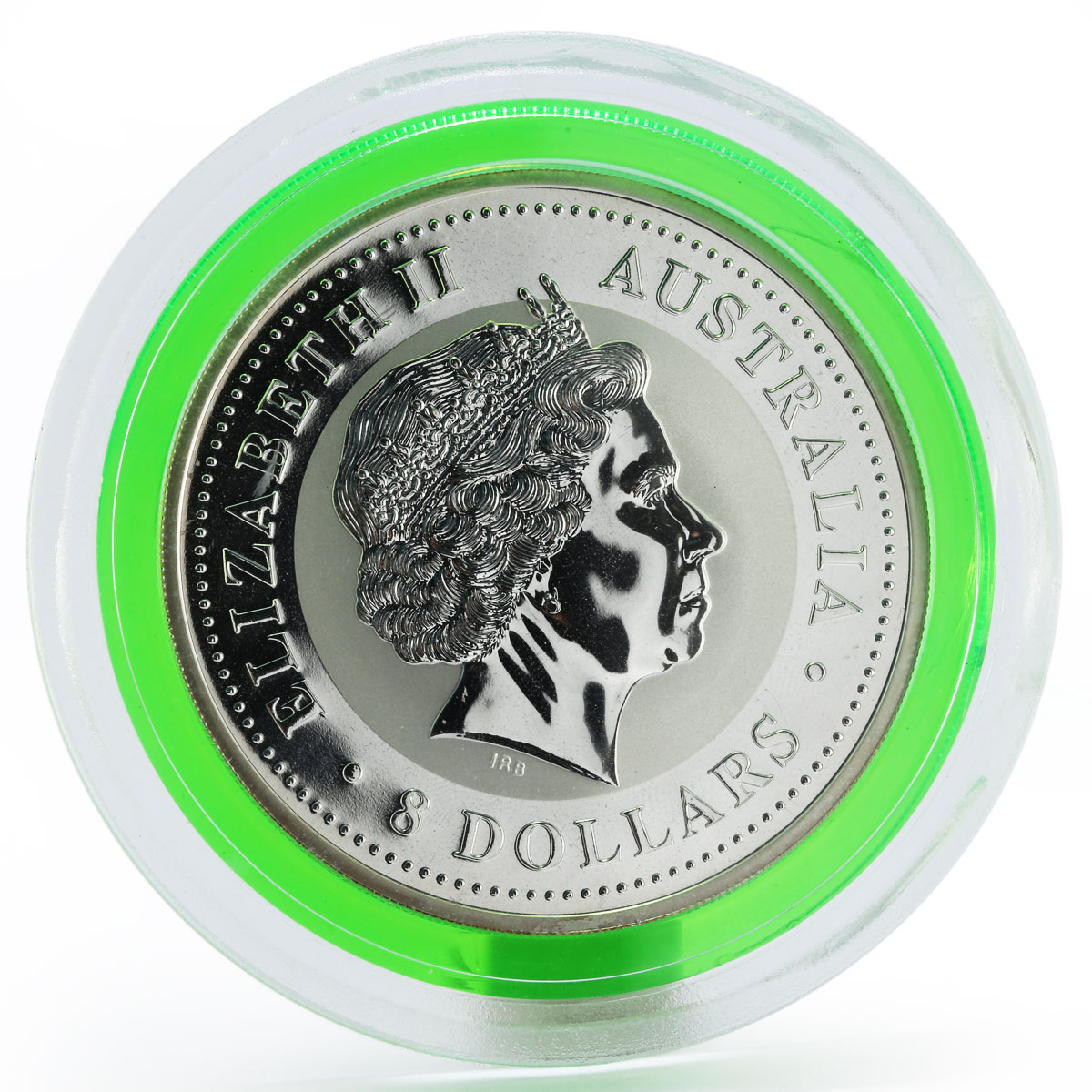 Australia 8 dollars Year of the Monkey Lunar Series I Silver coin 5 oz 2004