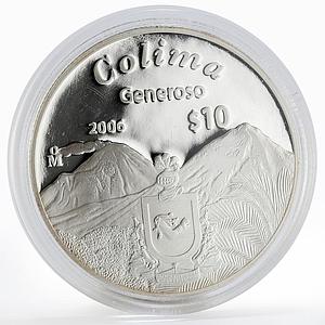Mexico 10 pesos 180th Anniversary of Federation Colima ll silver coin 2006