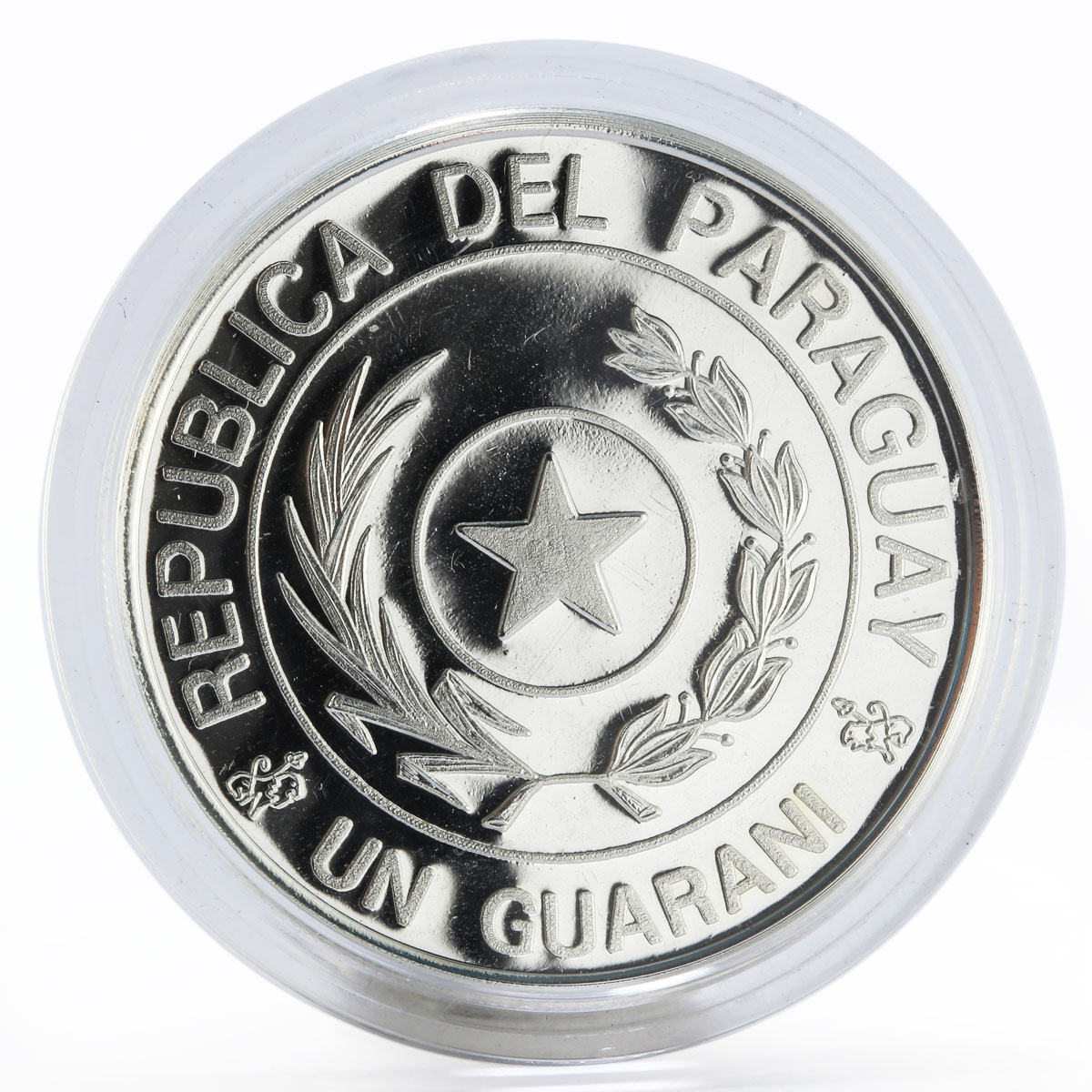 Paraguay 1 guarani 60th Anniversary of guarani proof silver coin 2003