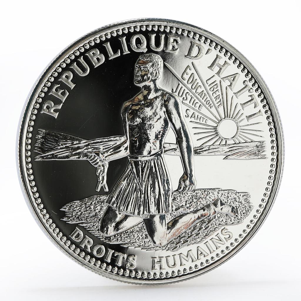 Haiti 50 gourdes Human Rights silver coin 1977