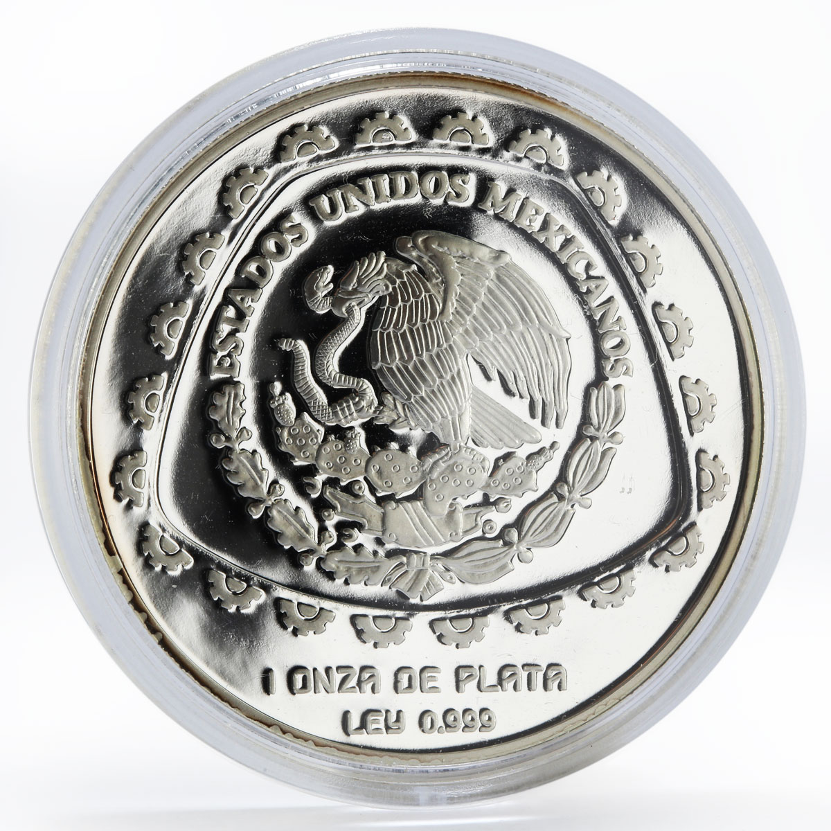 Mexico 5 Pesos Sacerdote Pre-Columbian Toltec Series proof silver coin 1998