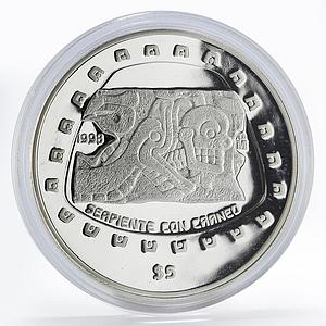 Mexico 5 pesos Serpiente con Craneo proof silver coin 1998