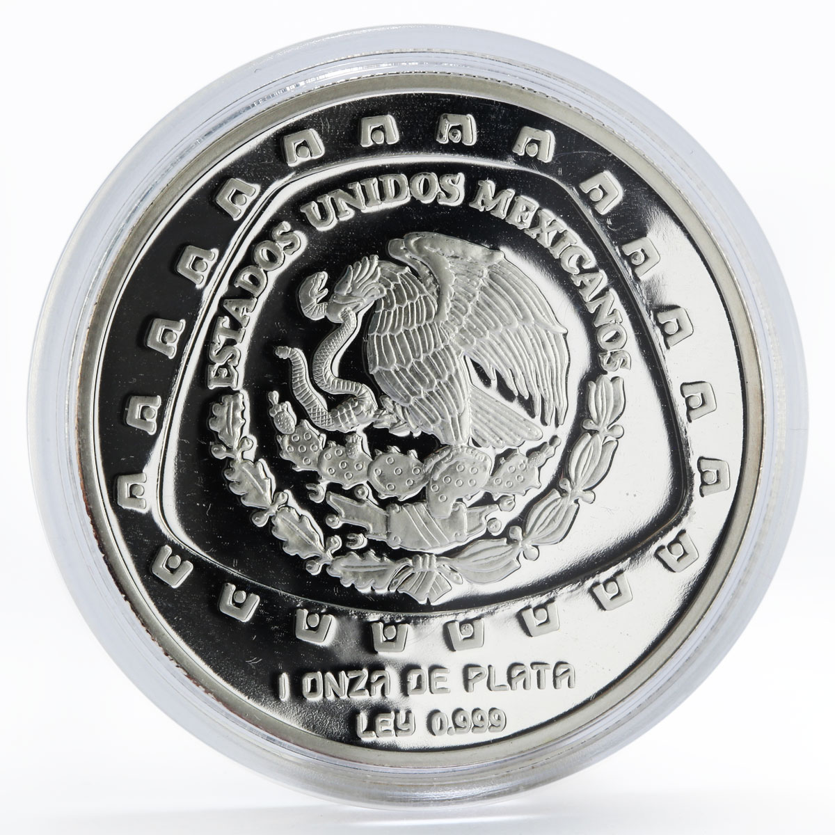 Mexico 5 pesos Serpiente con Craneo proof silver coin 1998