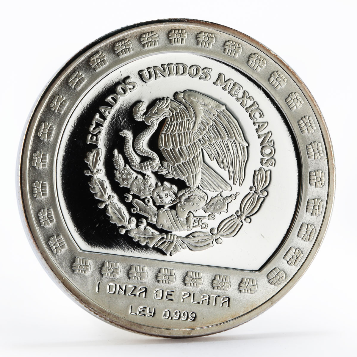 Mexico 100 pesos God of Fire Huehueteotl The Aztek proof silver coin 1992