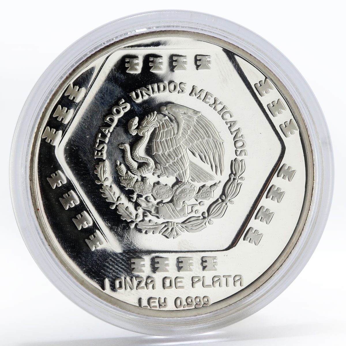 Mexico 5 pesos Sculpture Chaac-Mool proof silver coin 1993