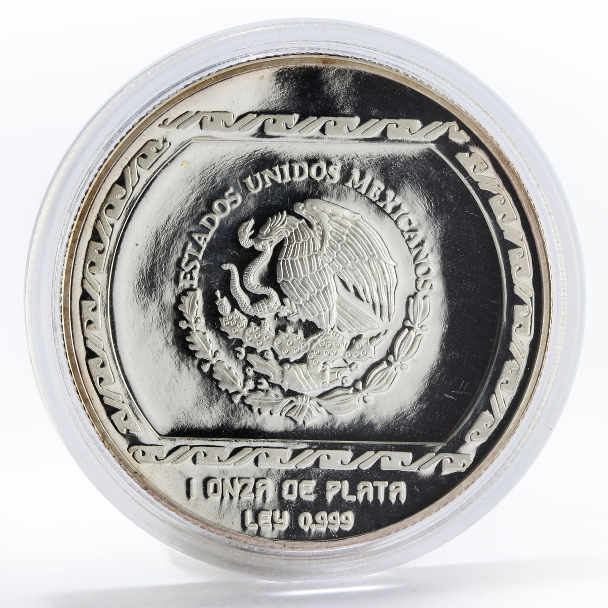 Mexico 5 pesos Sculpture Caaita Sonaiente proof silver coin 1993