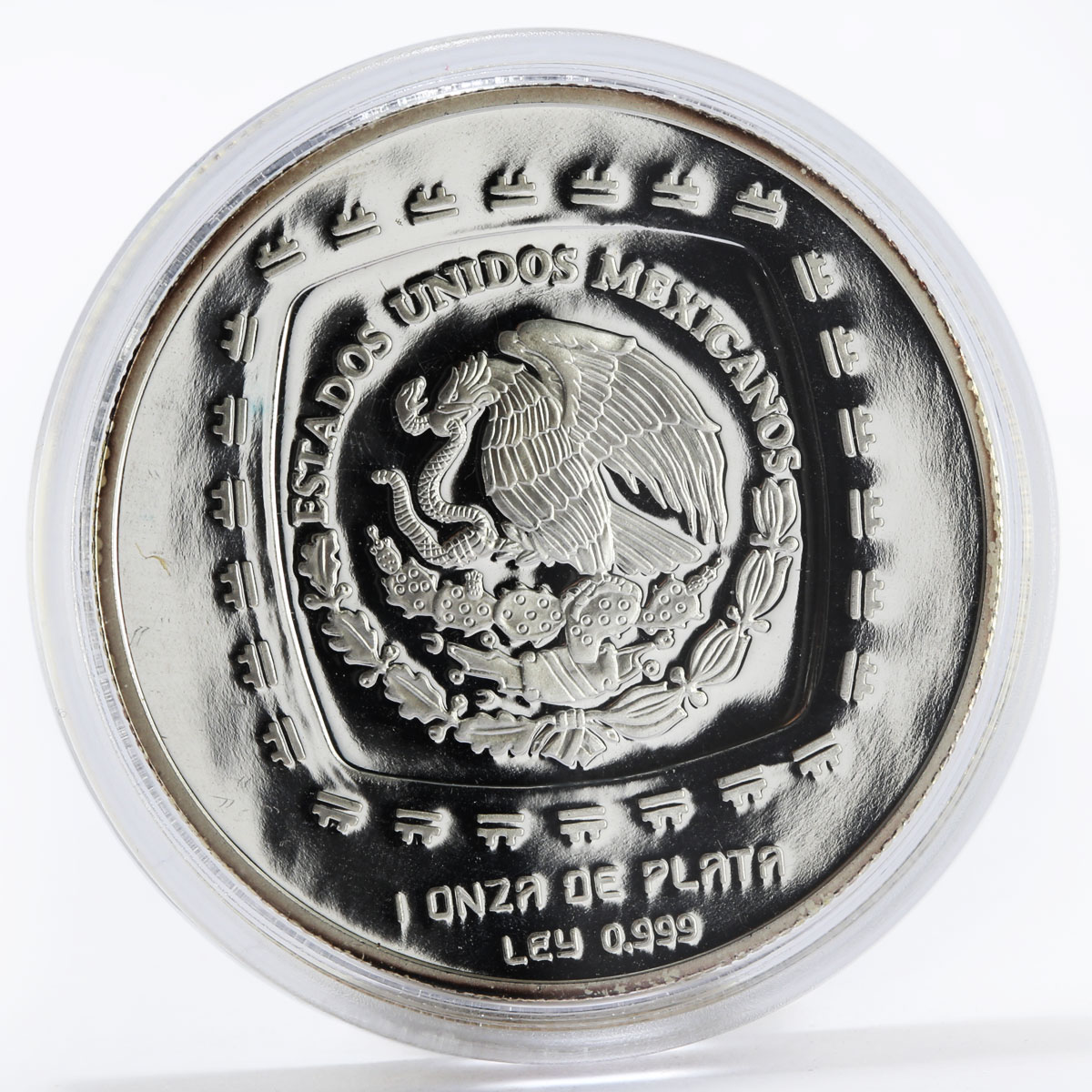 Mexico 5 pesos Statue Hacha Ceremonial proof silver coin 1996