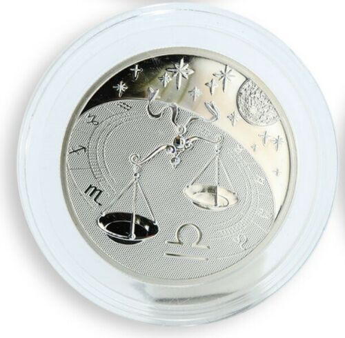 Cameroon 500 francs Zodiac Libra Hologram silver coin 2010