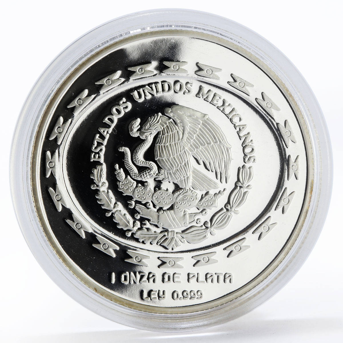 Mexico 5 pesos Jugador de Pelota proof silver coin 1997