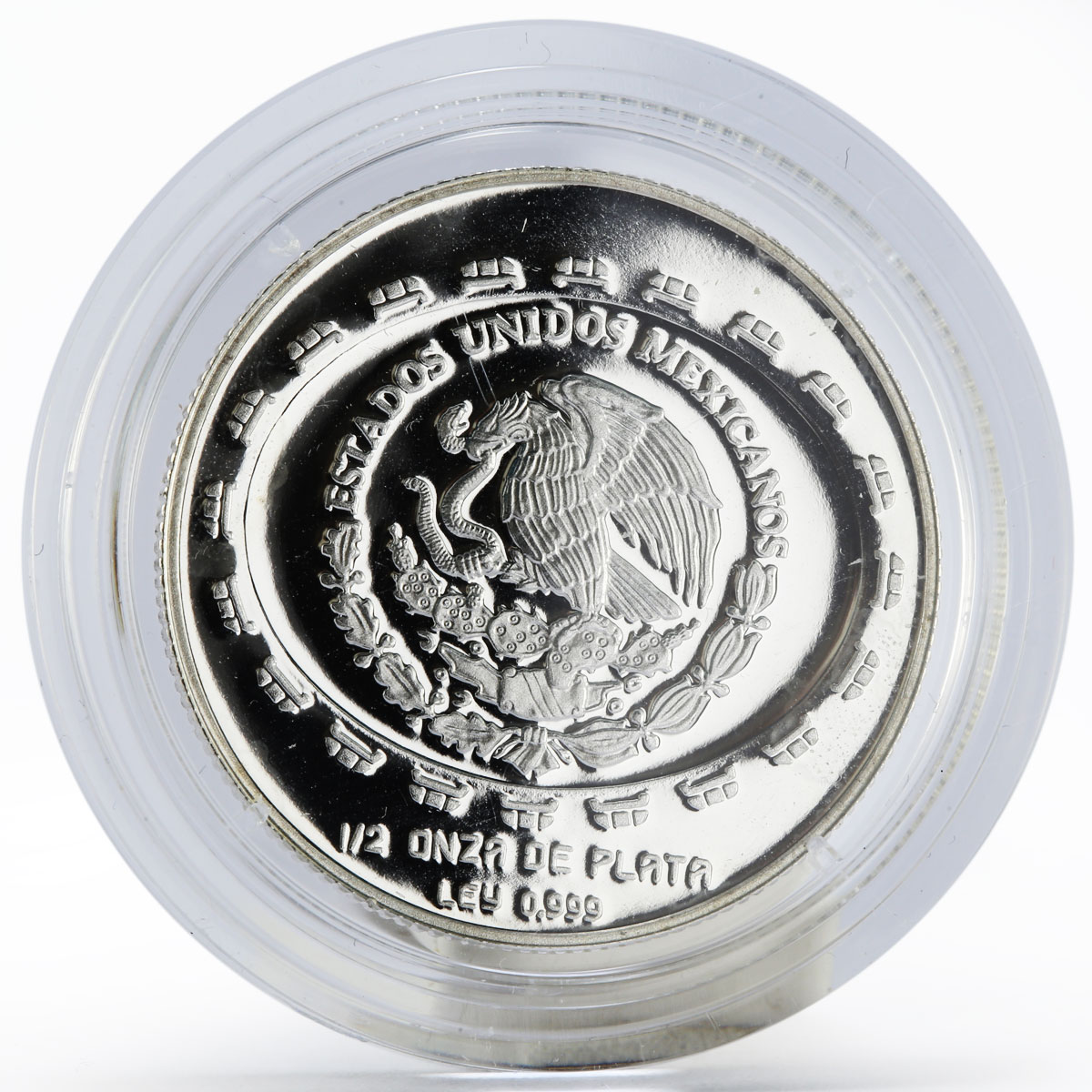 Mexico 2 Peso Disco De La Muerte Teotihuacan Series proof silver coin 1997