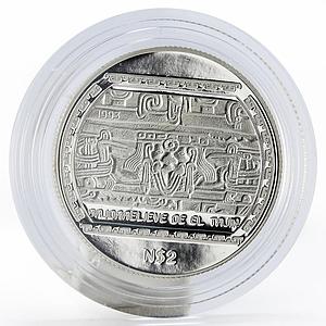 Mexico 2 pesos Bajo relieve de el Tajin proof silver coin 1993
