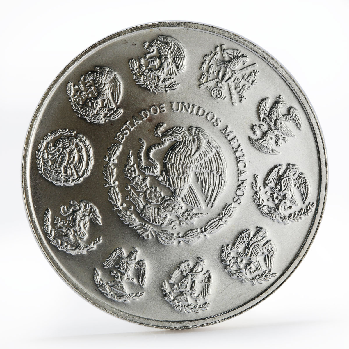 Mexico 5 pesos Endangered Wildlife Animal Jaguar silver coin 2001