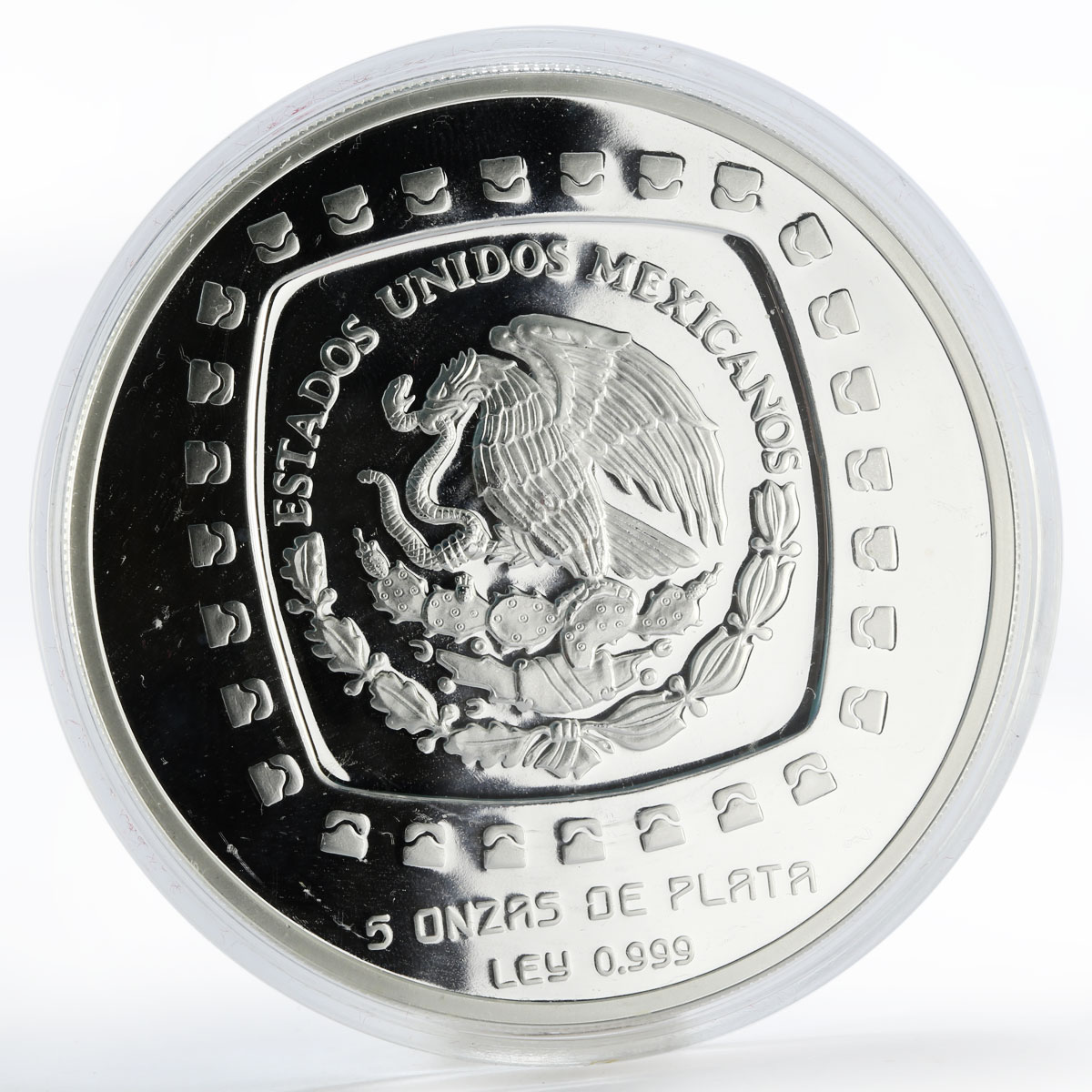 Mexico 10 pesos Olmec Series Cabeza Olmeca silver coin 1996