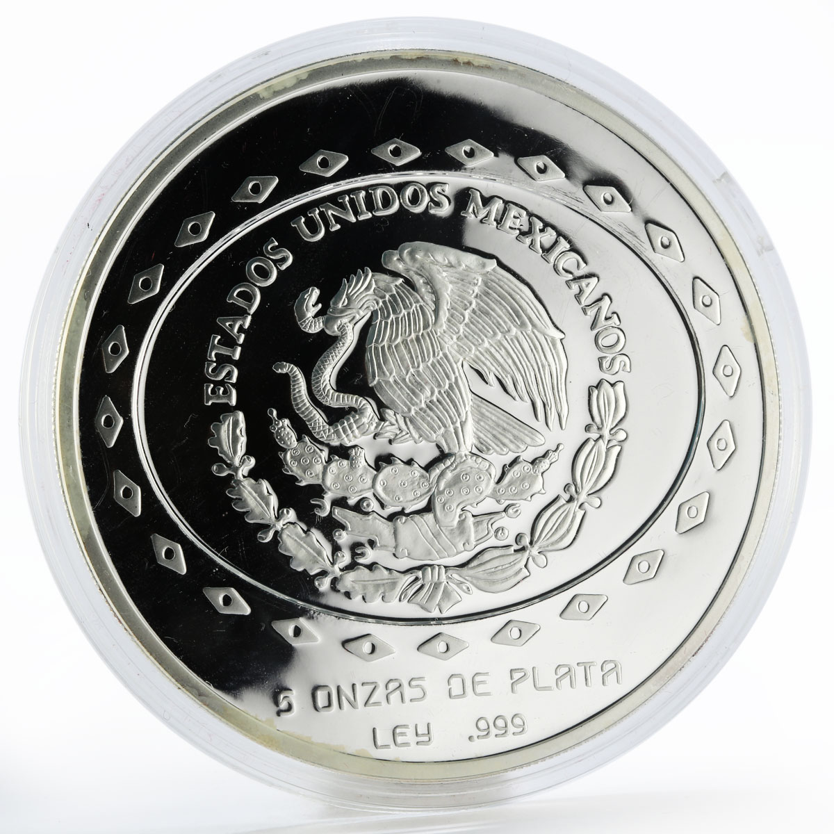 Mexico 10 pesos Sun Pyramid Teotihucan Series silver coin 1997