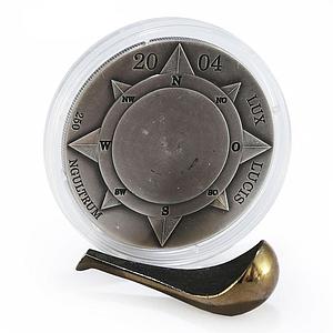 Bhutan 250 ngultrum Compass and Spoon silver coin 2004