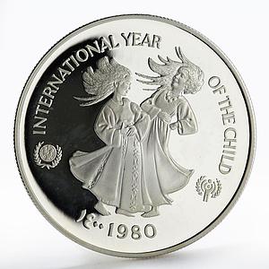 United Arab Emirates 50 dirhams International Year of the Child silver coin 1980