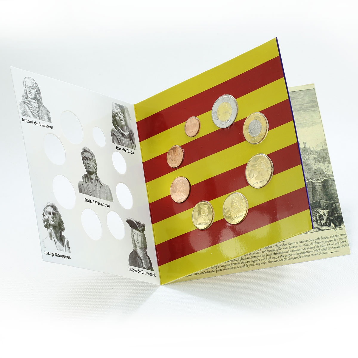 Catalonia, set of 8 coins in blister, 2014