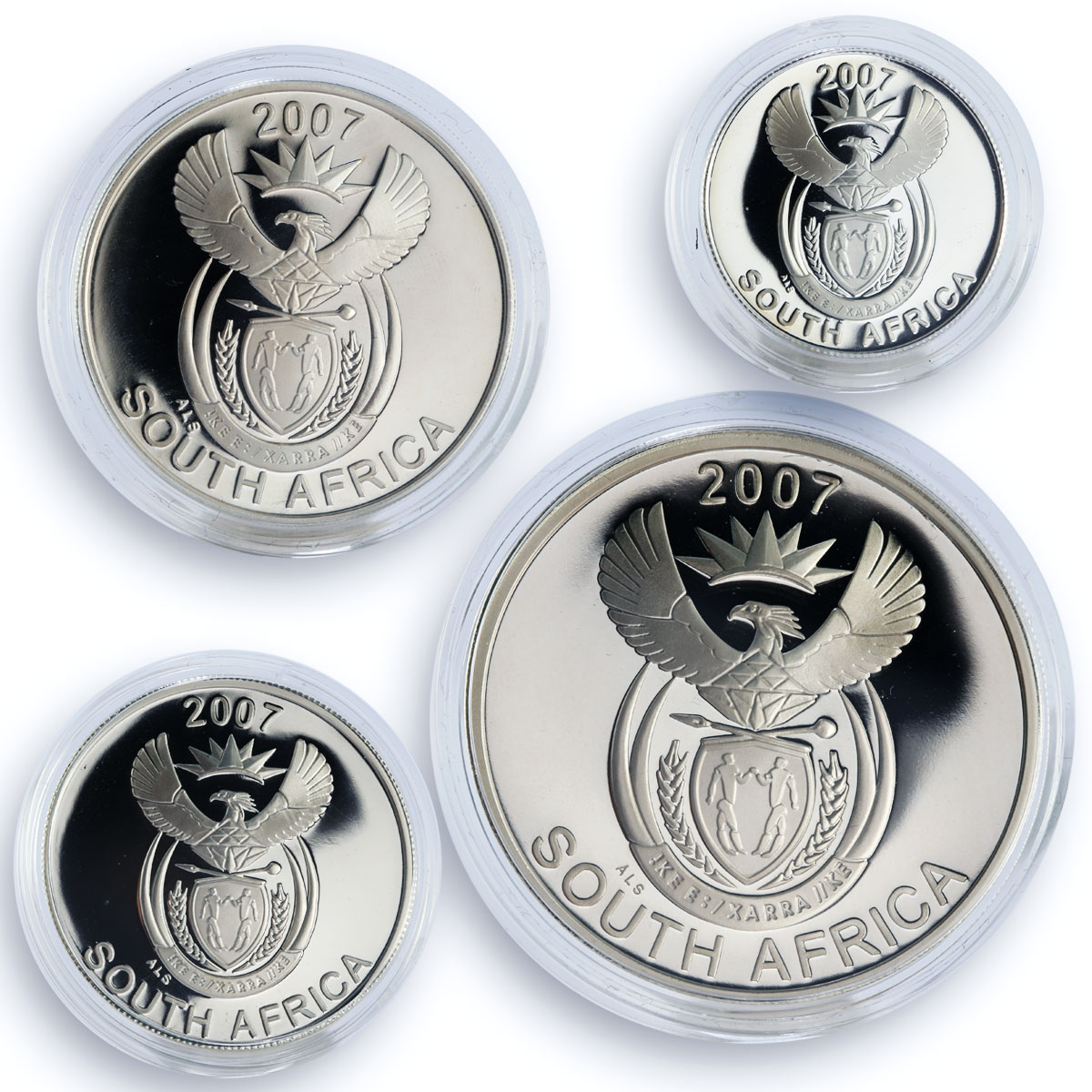 South Africa set 4 coins Peace Park Series proof silver coin 2007