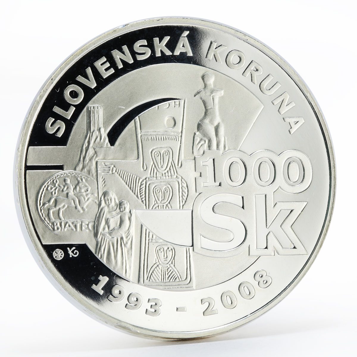 Slovenia 1000 sk Farewell To The Slovak Koruna proof silver coin 2008