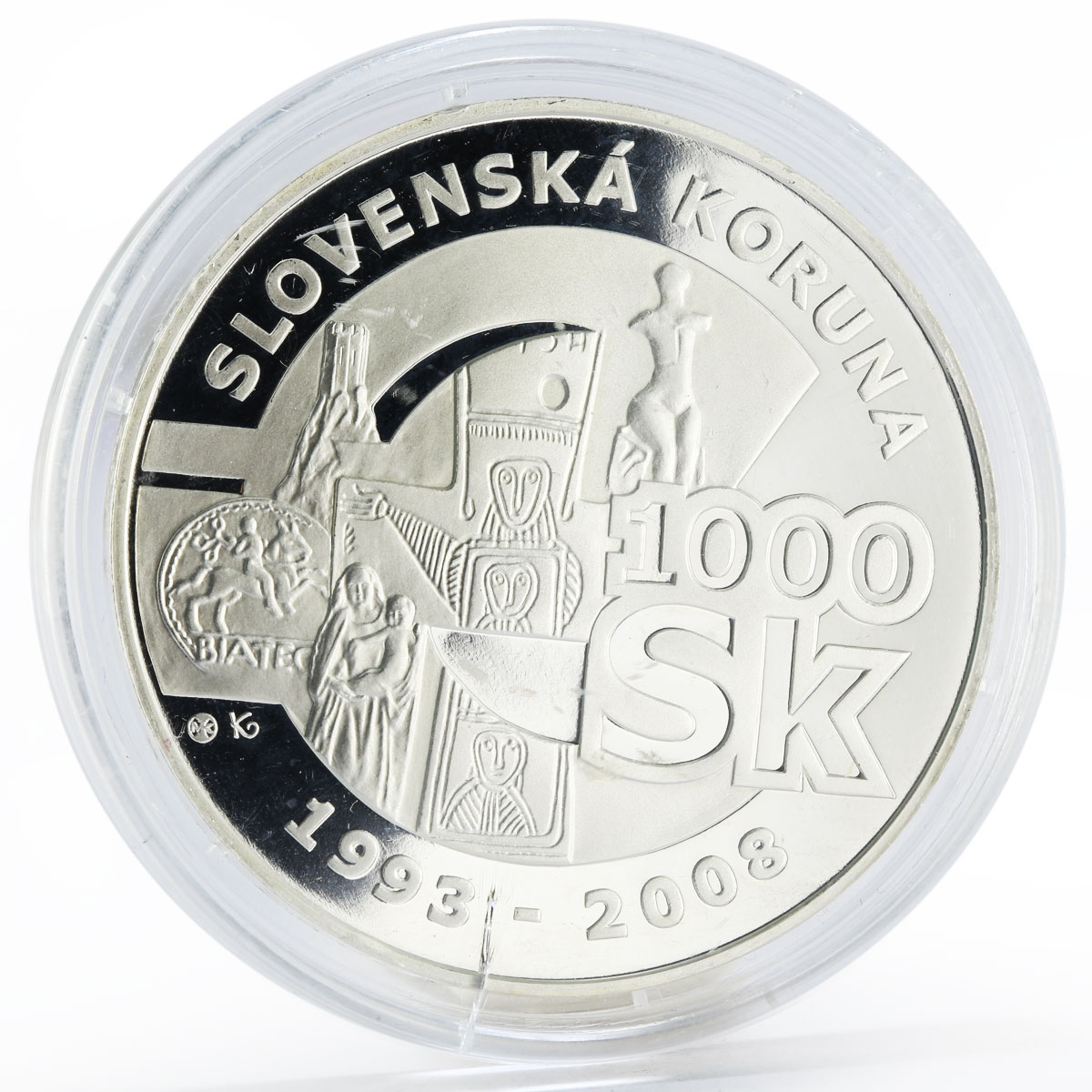 Slovenia 1000 sk Farewell To The Slovak Koruna proof silver coin 2008