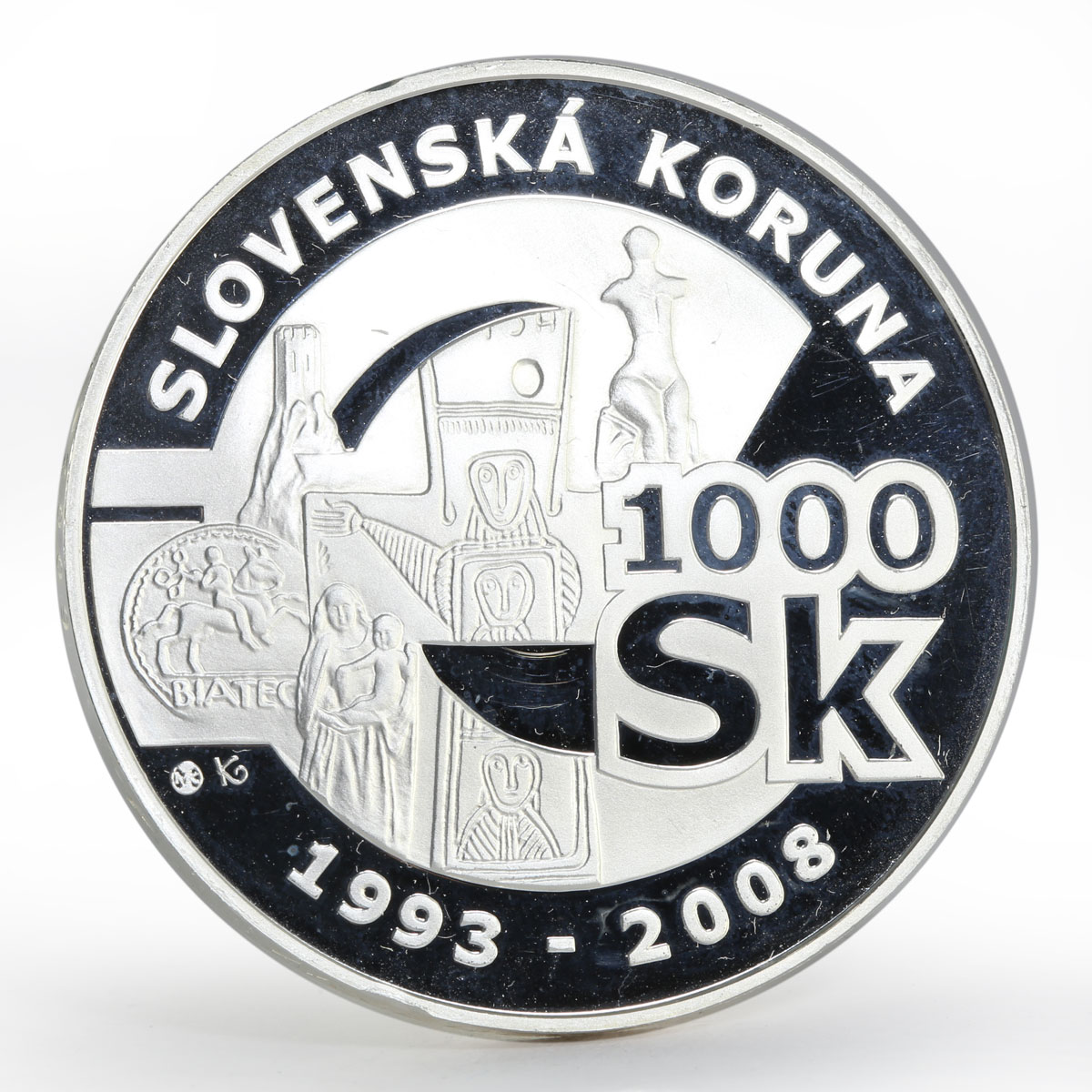 Slovenia 1000 sk Farewell To The Slovak Koruna proof silver coin 2008