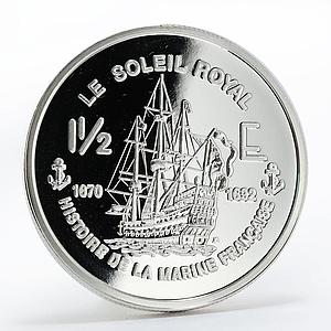 France 1 1/2 euro Le Soleil Royal Ship Clipper proof silver coin 2004