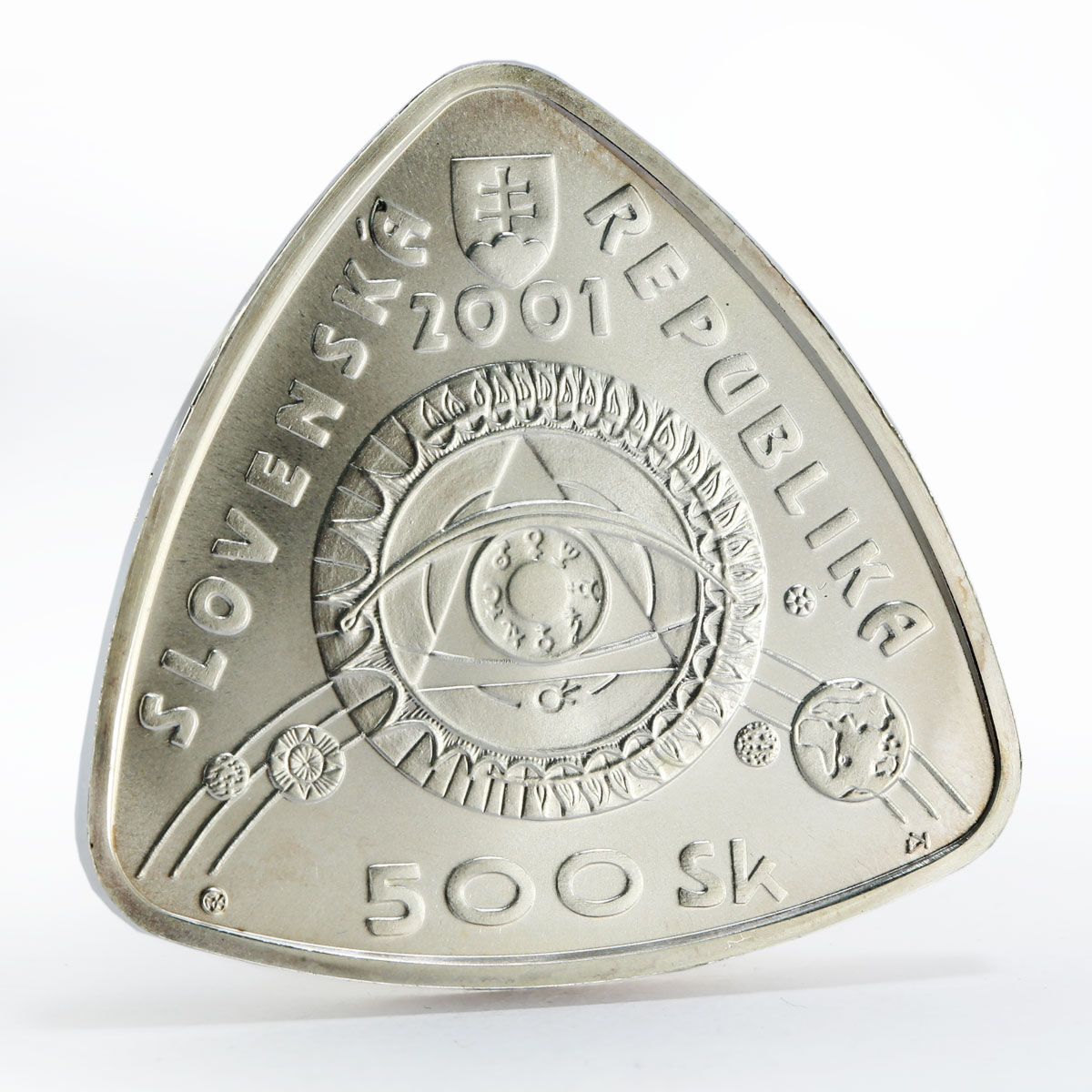 Slovakia 500 korun Third Millenium of Korun The Universe silver coin 2001