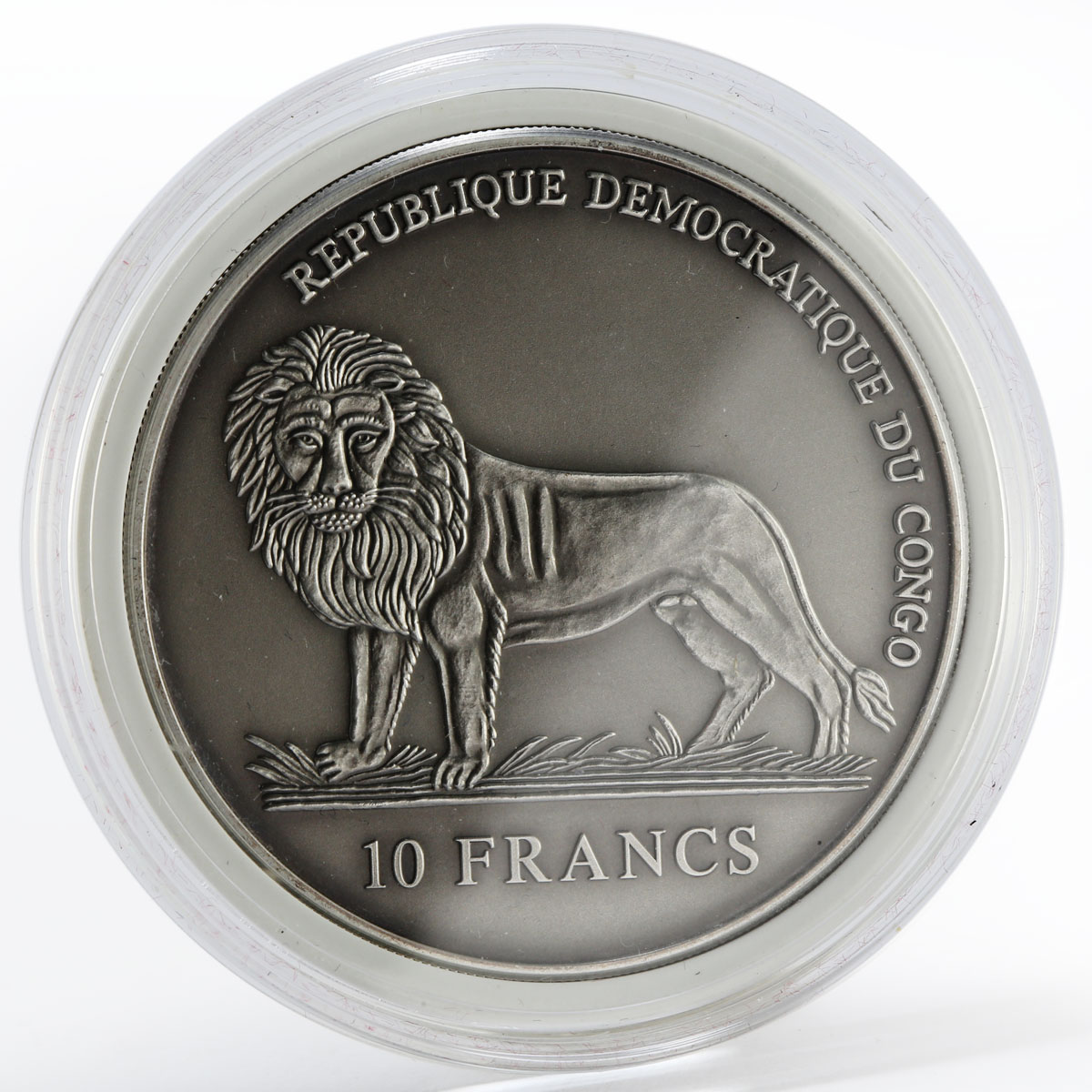 Congo 10 francs Sailor calendar for 50 years time anchor marine silver coin 2005