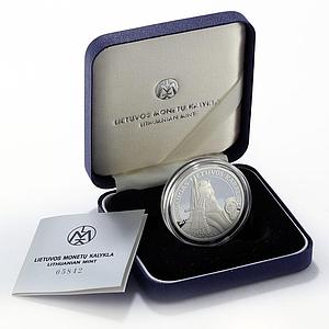 Lithuania 50 litu The King Mindaugas silver proof coin 1996