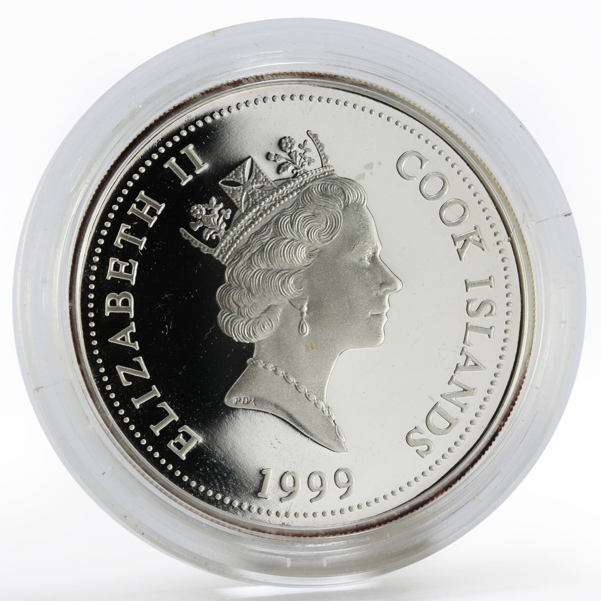 Cook Islands 1 dollar Tropical Fish Starfish silver coin 1999