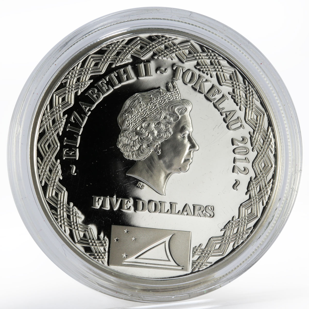 Tokelau 5 Dollars Enduring Love Silver Coloured Proof Coin 2012