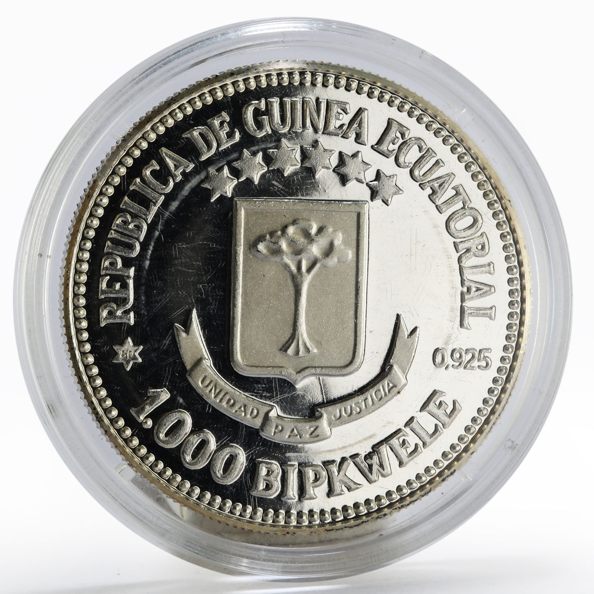 Equatorial Guinea 1000 bipkwele Juan Carlos and Sofia silver coin 1979