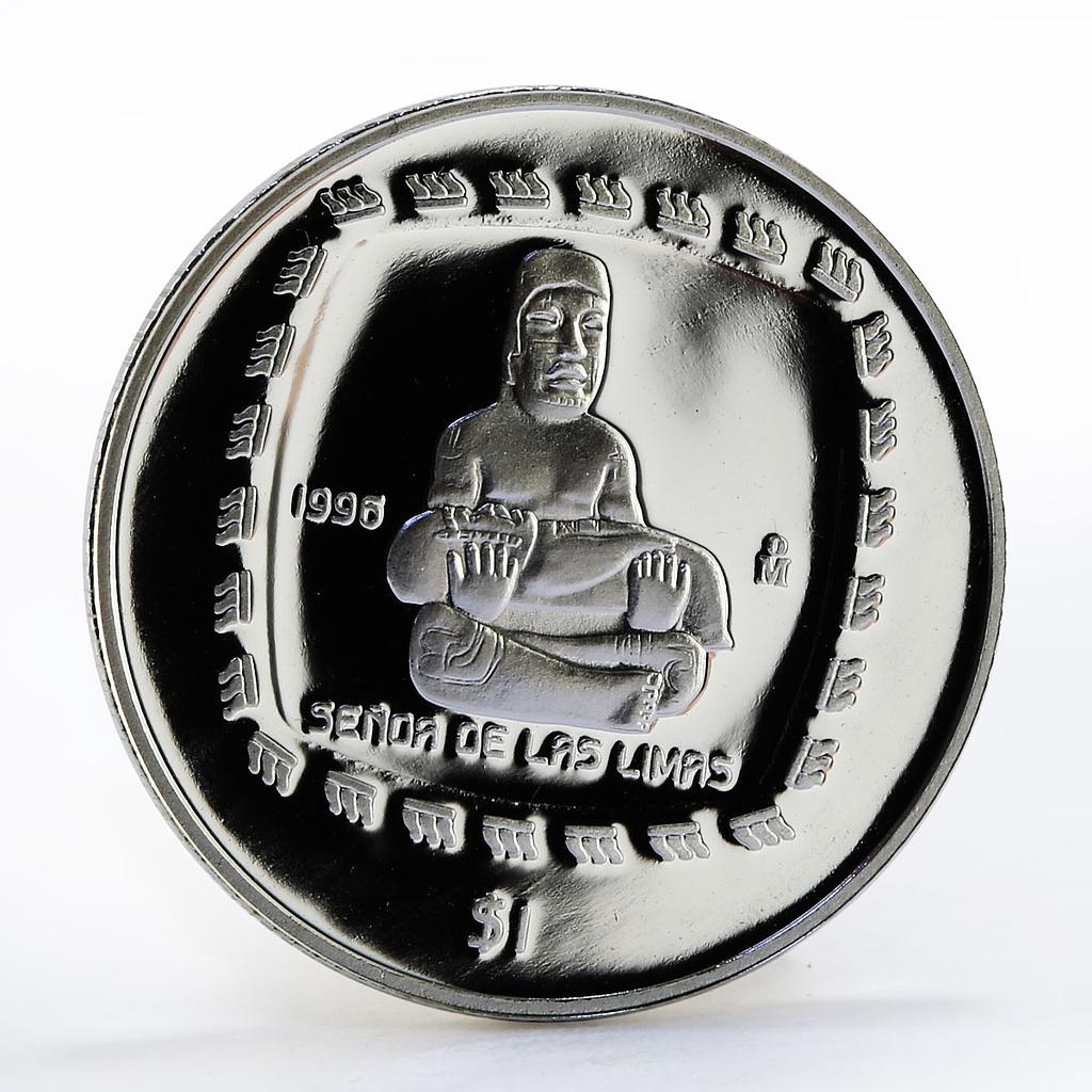 Mexico 1 peso Senor de Las Limas silver proof coin 1996