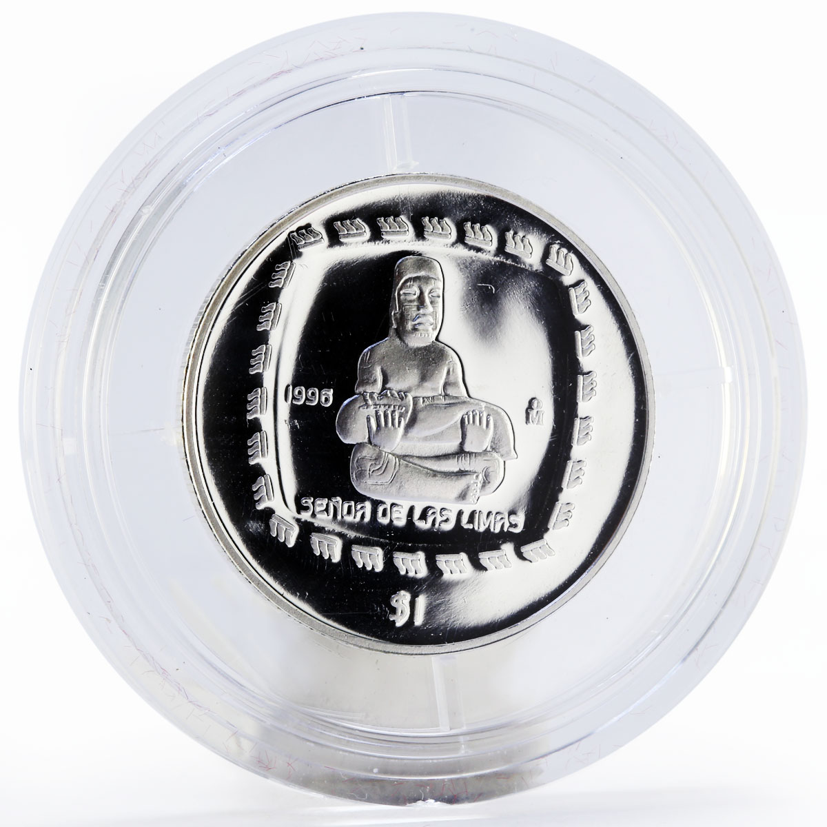 Mexico 1 peso Senor de Las Limas silver proof coin 1996