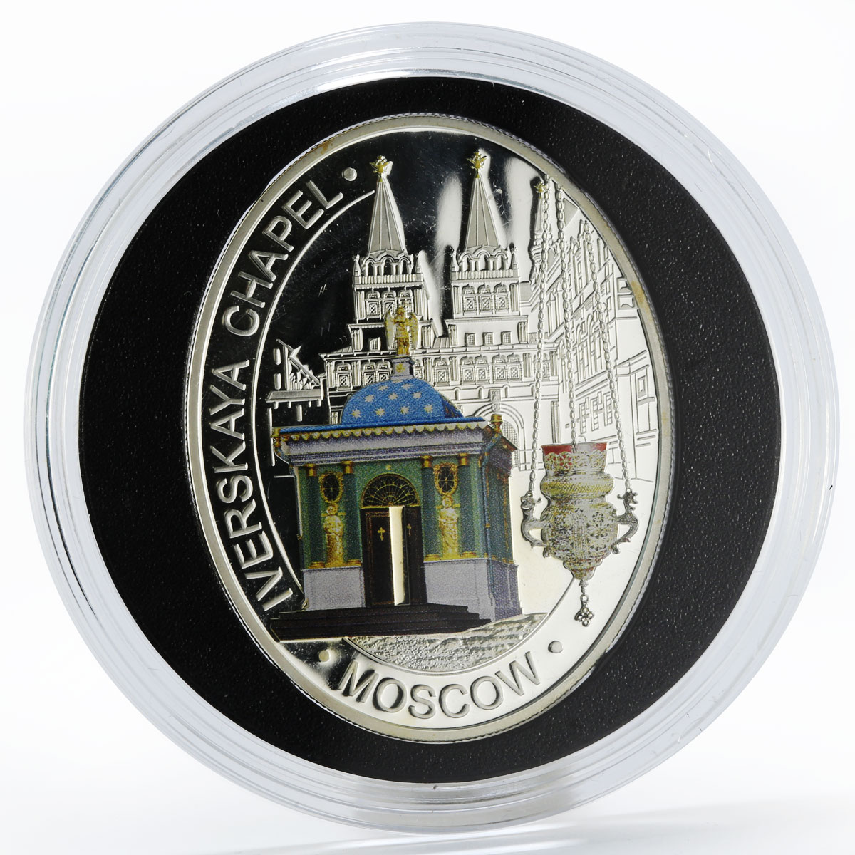 Niue Island 1 dollar Iverskaya Chapel Moscow silver colored proof coin 2012
