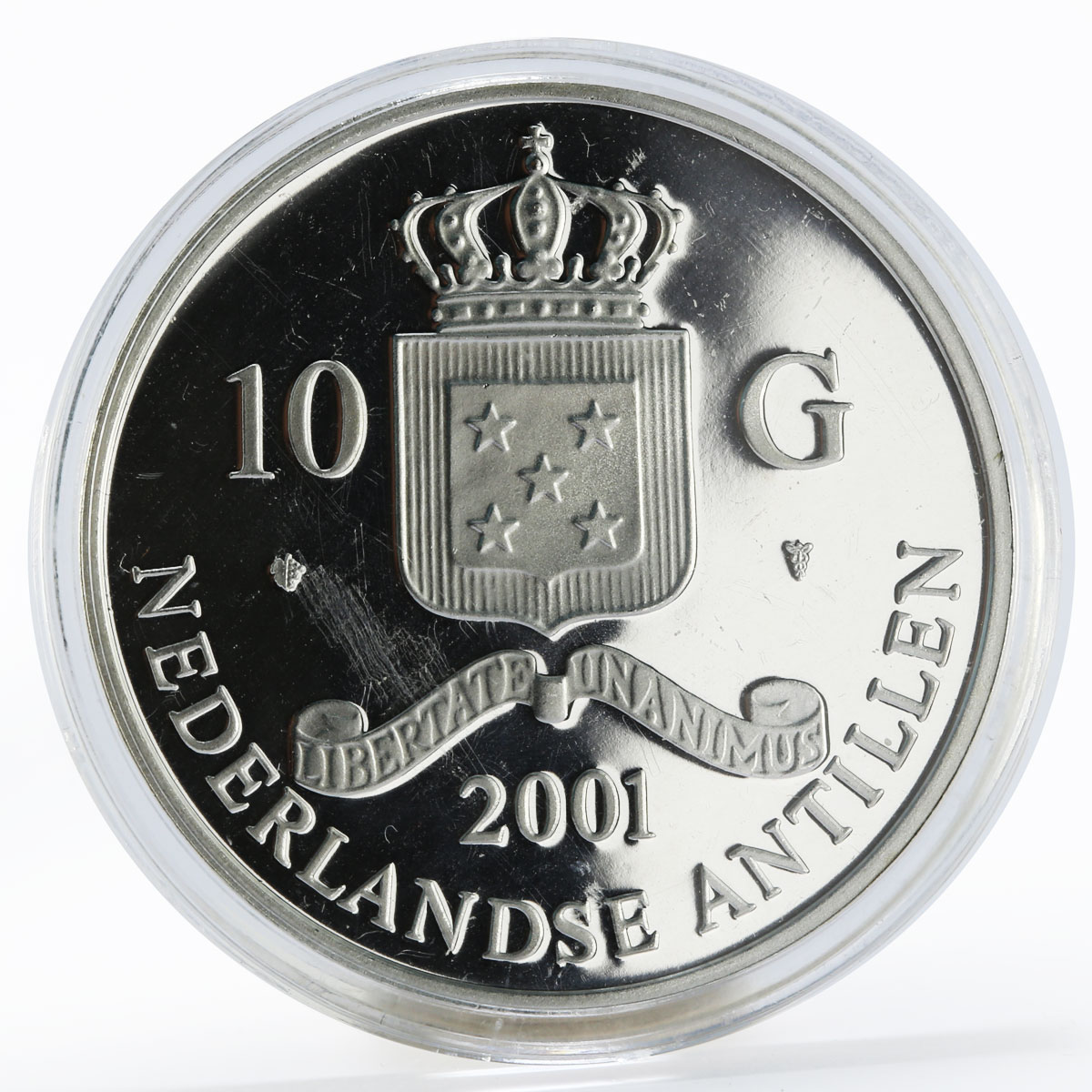 Netherlands 10 gulden Cosimo de Medici gilded proof silver coin 2001