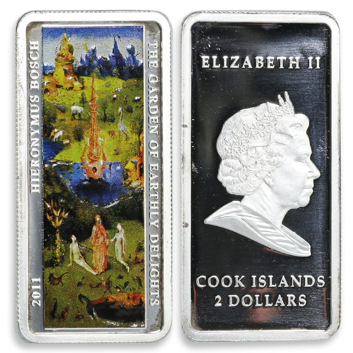 Cook Island set of 3 coins The Garden of Earthly Delights silver proof coin 2011