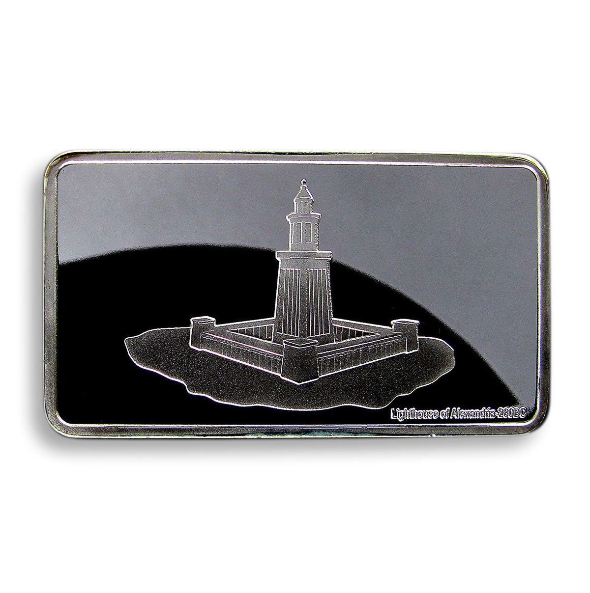 Colossus Of Rhodes - 300 Bc, 7 Ancient Wonders, Silver Plated Clad Bar