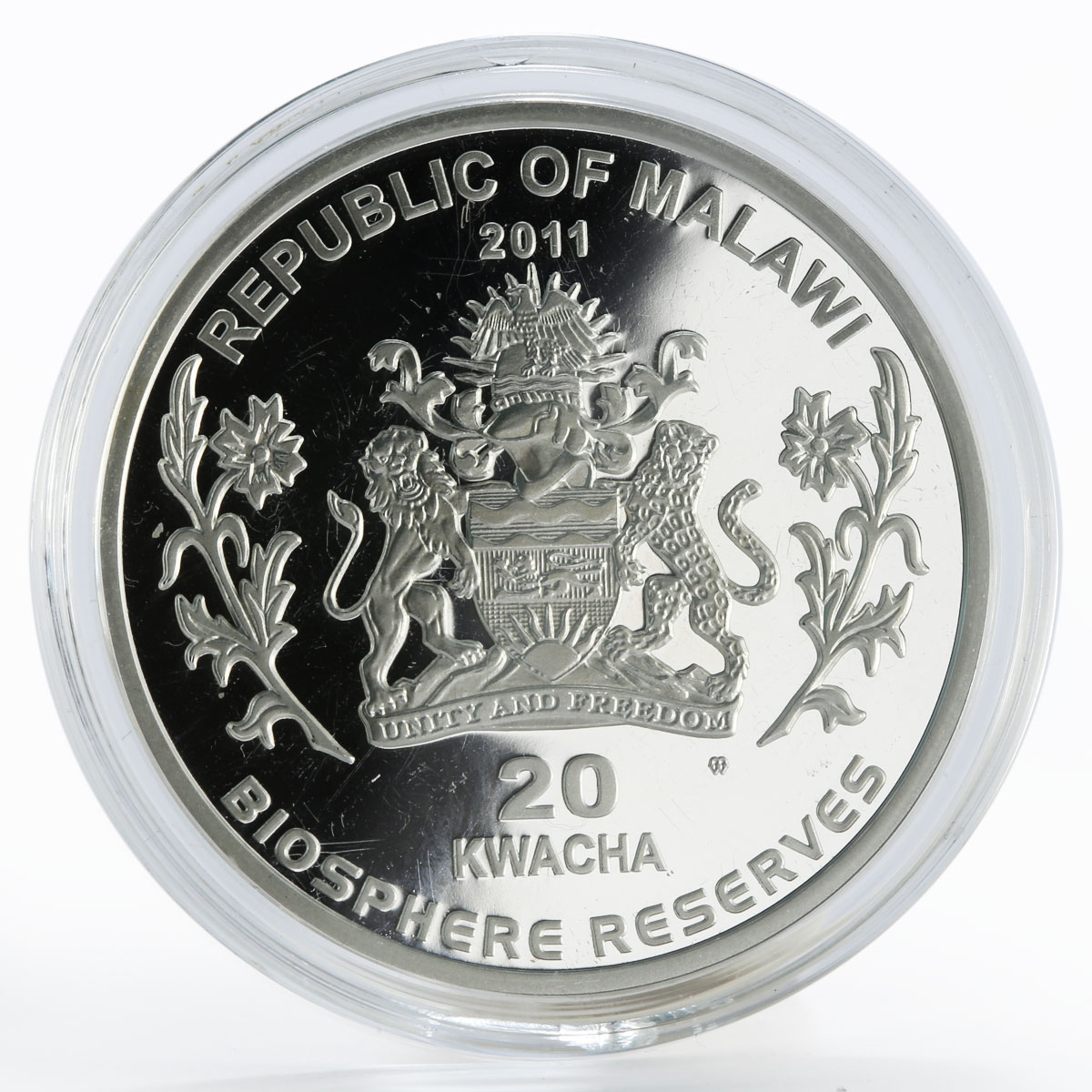 Malawi 20 kwachi Bialowieski Park Biosphere colored silver proof coin 2011