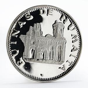 Paraguay 150 guaranies Ruins of Humaita proof silver coin 1975