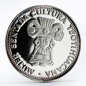 Paraguay 150 guaranies Mujer Sentada Cultura Teotihuacana silver proof coin 1973