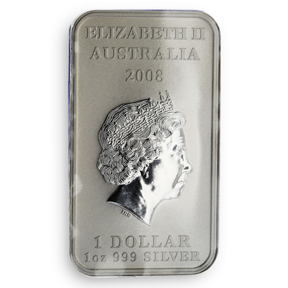 Australia 1 dollar Turtle Dreaming Series silver rectangular 1 oz coin 2008